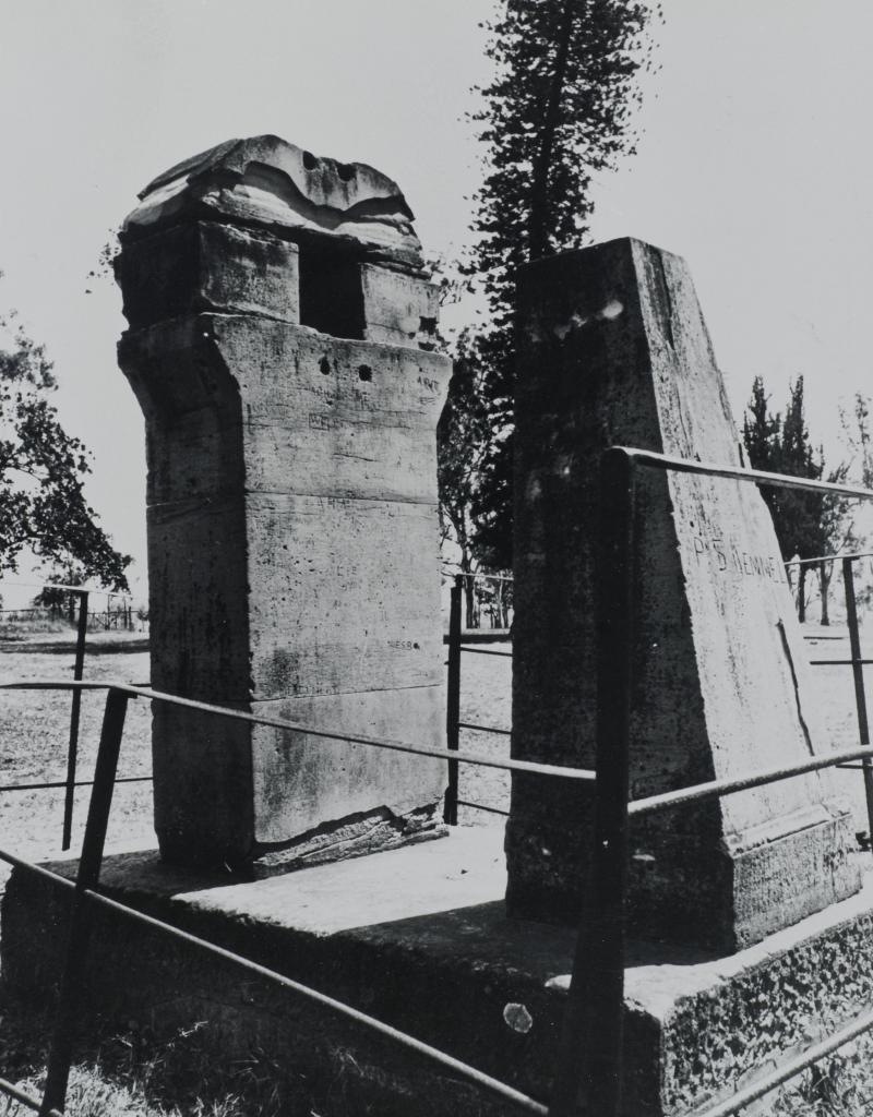 Remnant stones from observatory in Parramatta Park. City of Parramatta Local Studies Photograph Collection, LSP000897