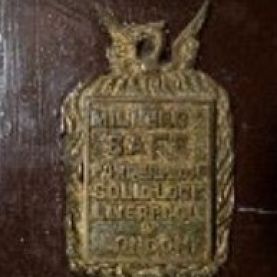 plaque on safe door