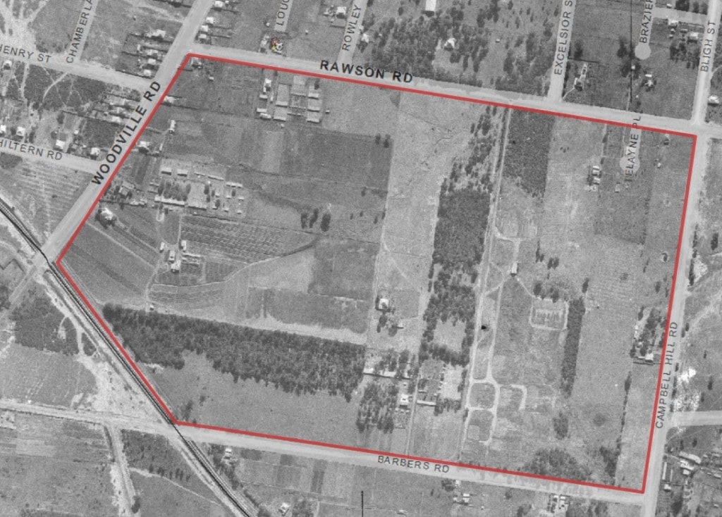Site of Woodville Golf Course 1943