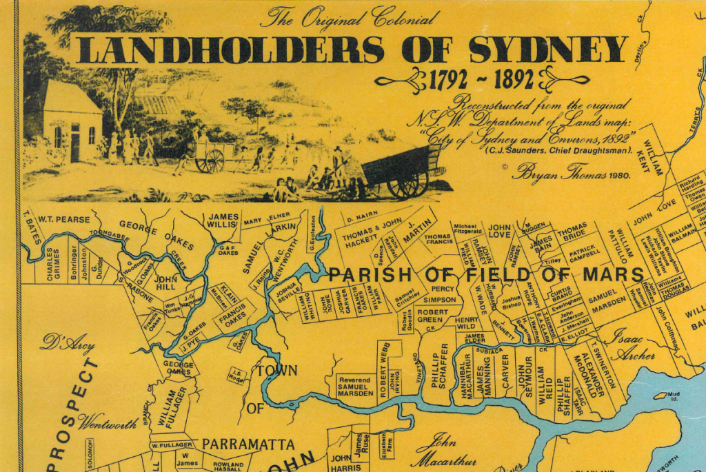 The Original Colonial Landholders of Sydney 1792-1892