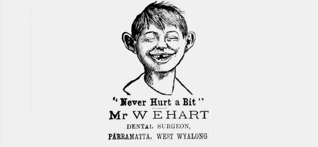 Newspaper advertisement for Billy Hart's dental practice. Image source: Wyalong Advocate and Mining, Agricultural and Pastoral Gazette 5 September 1906 (National Library of Australia)