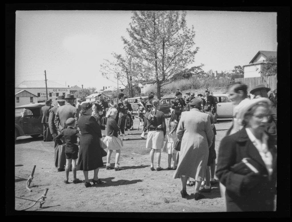 Official opening of parking area near Phillip Street and River - Parramatta Ward. 10/10/1953. (from PRS111: Photographic Negatives - Parramatta City Council Engineers' Department) City of Parramatta Archives: PRS111/232
