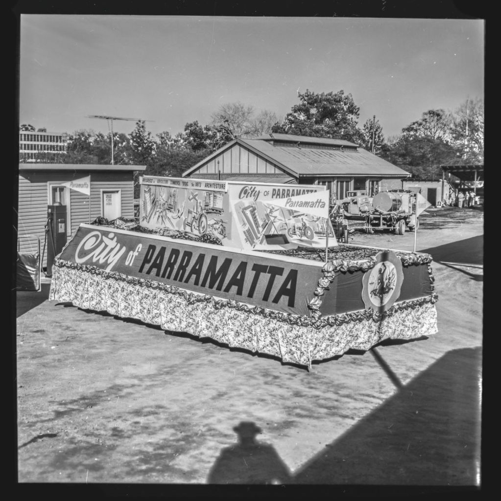 Float - Parramatta Ward. Circa 1950s - 1960s. (from PRS111: Photographic Negatives - Parramatta City Council Engineers' Department) City of Parramatta Archives: PRS111/1002
