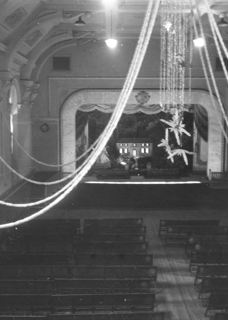 Decorations for Mayoral Ball at Parramatta Town Hall, 1954. City of Parramatta Heritage Archives: PRS111/0251.