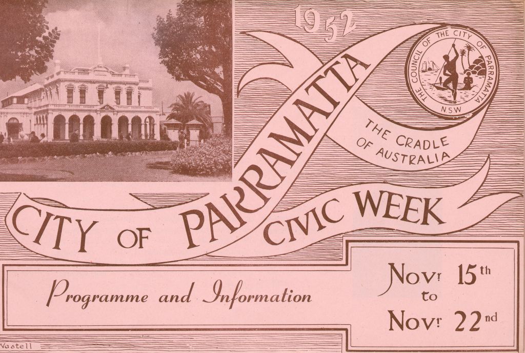 City of Parramatta Civic Week Programme, 1952. City of Parramatta Heritage Archives: PRS21/003.