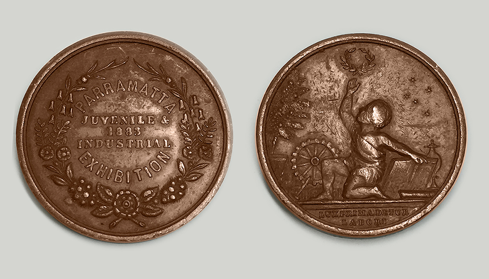 Intercolonial Juvenile Industrial Exhibition medal 3D scan