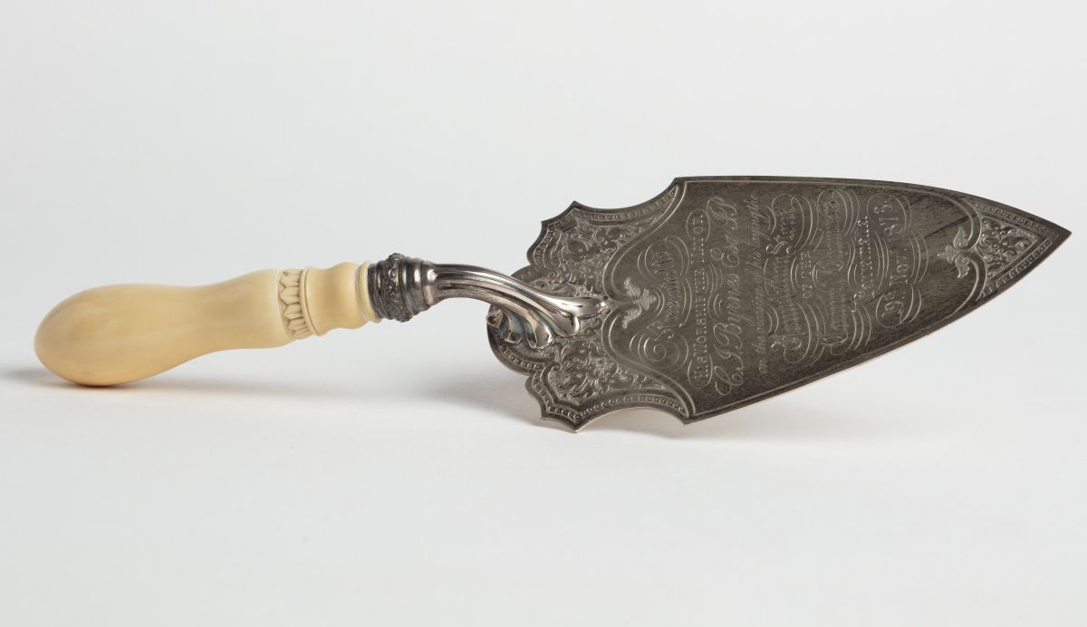 Sterling Silver Trowel, City of Parramatta Cultural Collections