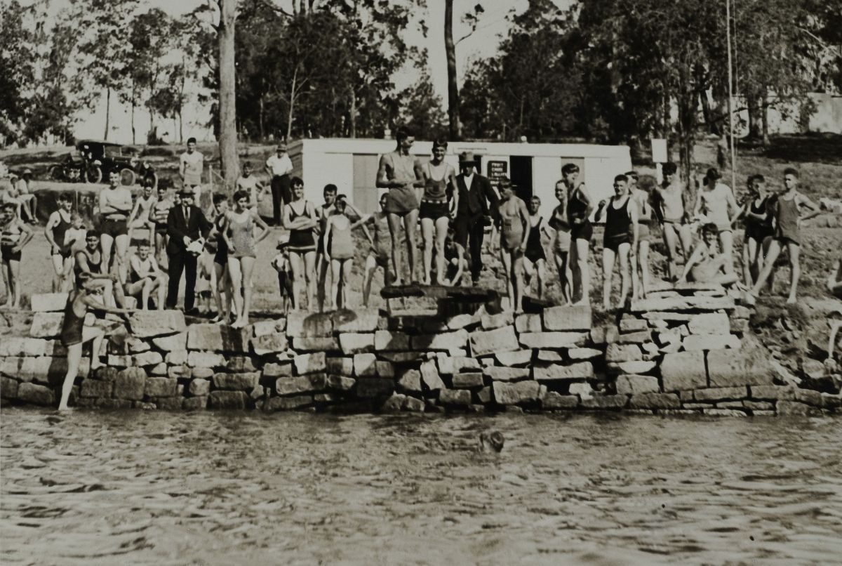 Swimmers enjoying Lake Parramatta