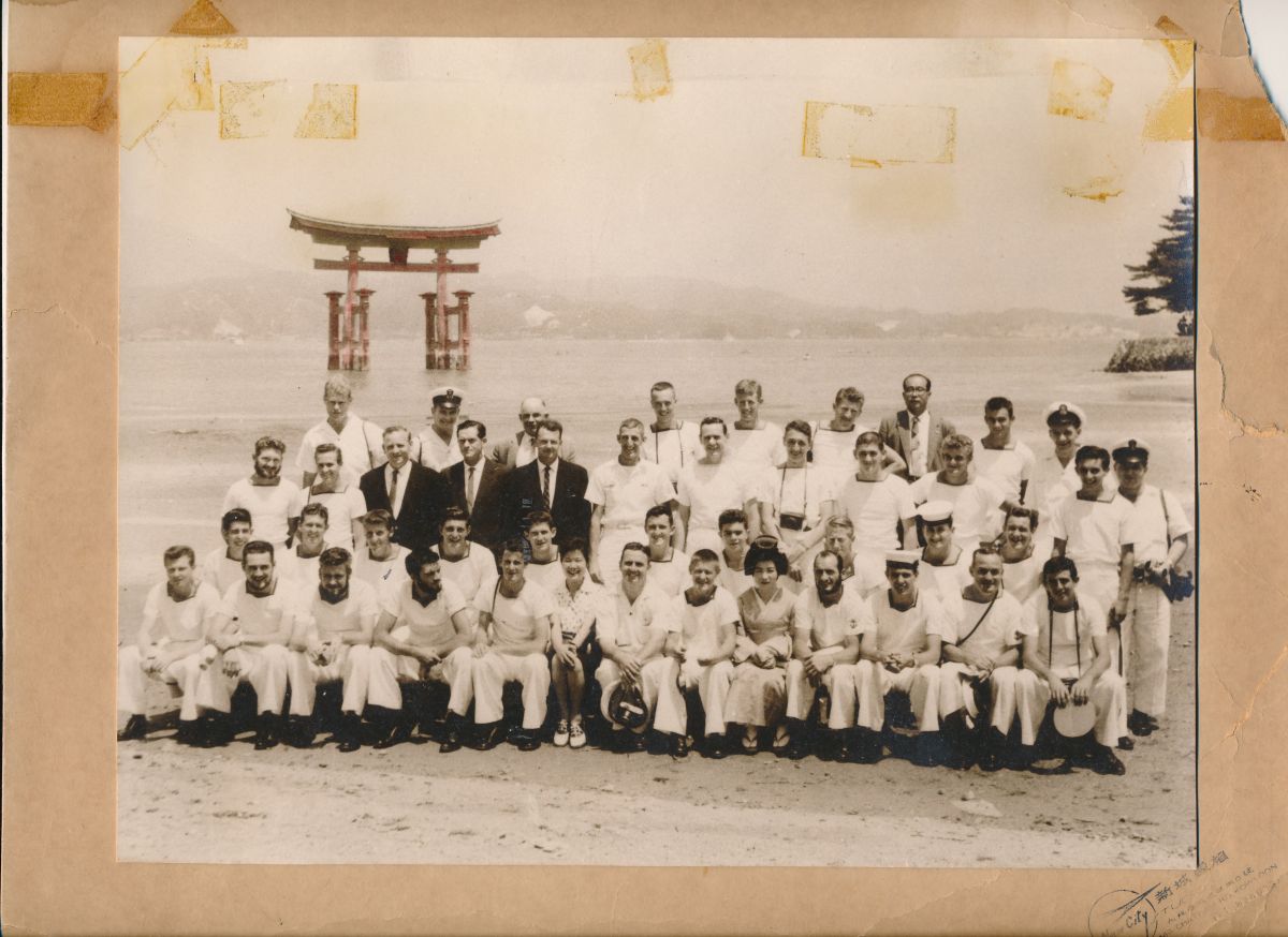 Crew of HMAS Parramatta in Japan c.1945-1950 