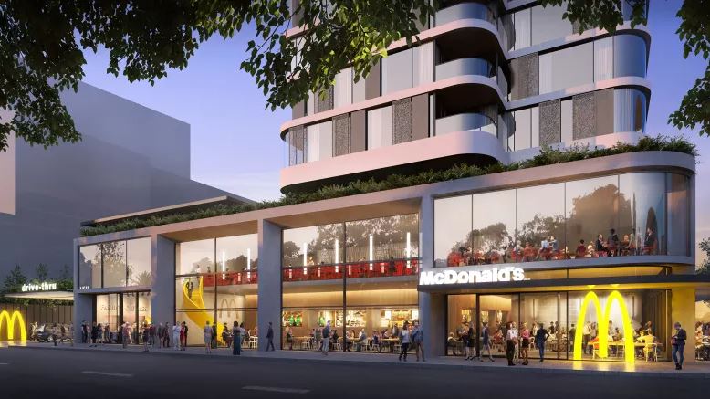 Artist's impression of McDonald's North Parramatta