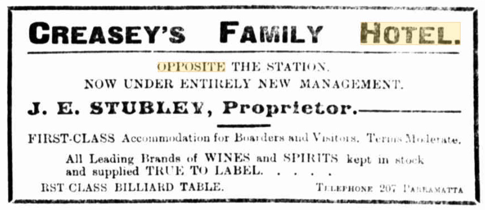 Creasey's family hotel