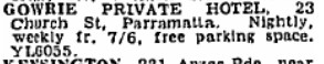 (Source: Gowrie Private Hotel. (1957, November 6). The Sydney Morning Herald, p. 23.)