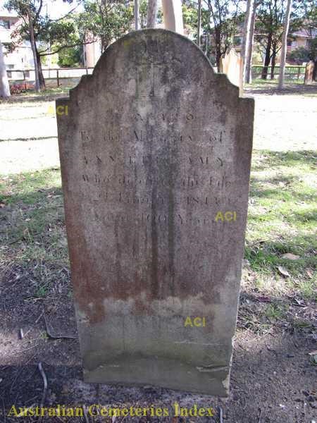 Monument to the memory of Ann Bellamy (nee Fay) 