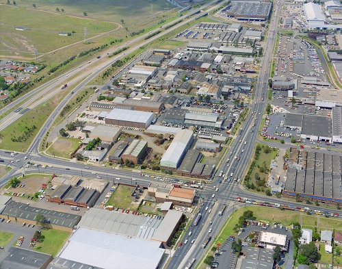 Aerial image of Parramatta Road, c. 1980s