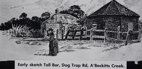 Toll Bar at Beckett's Creek in Nineteenth Century
