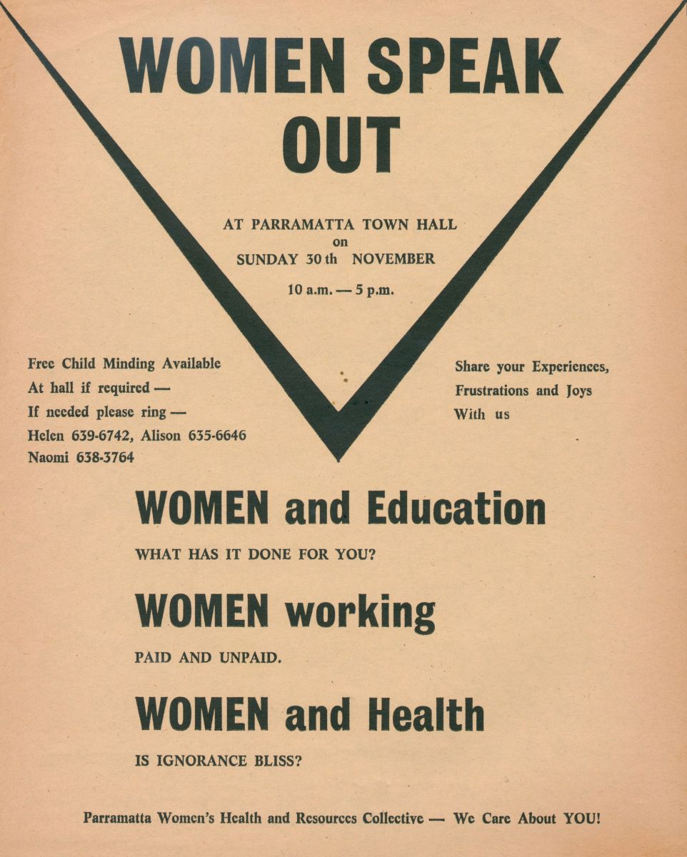 Women's Speak Out Poster