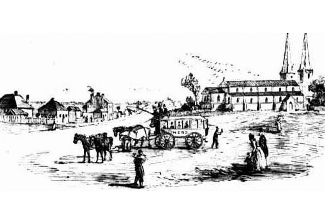 The famous stagecoach of John Hilt, Parramatta