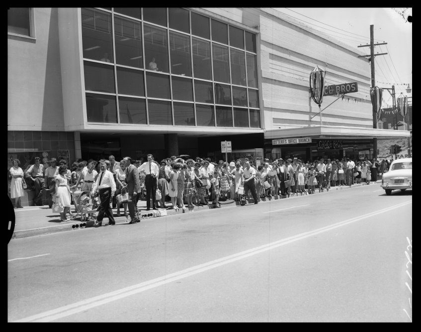 Miss Australia Tania Versak visits Parramatta, 1961