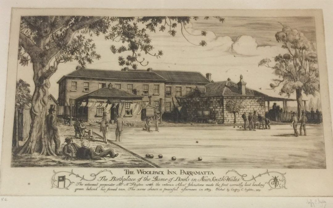 New Acquisition – An etching of The Woolpack Inn