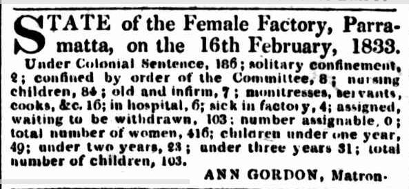 Mary Jackson – Female Factory Midwife