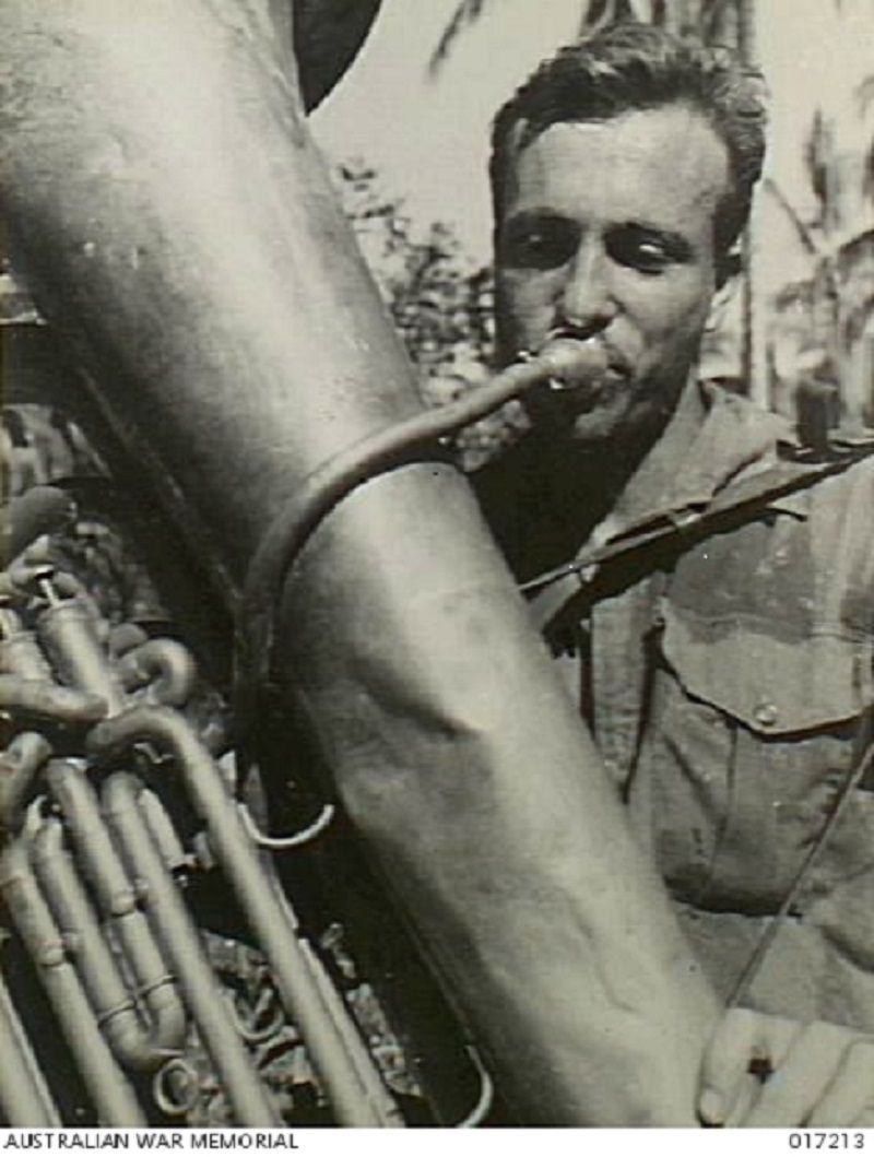 Private Colin Walter Gazzard of Parramatta, NSW, in New Guinea 30 May 1944. 