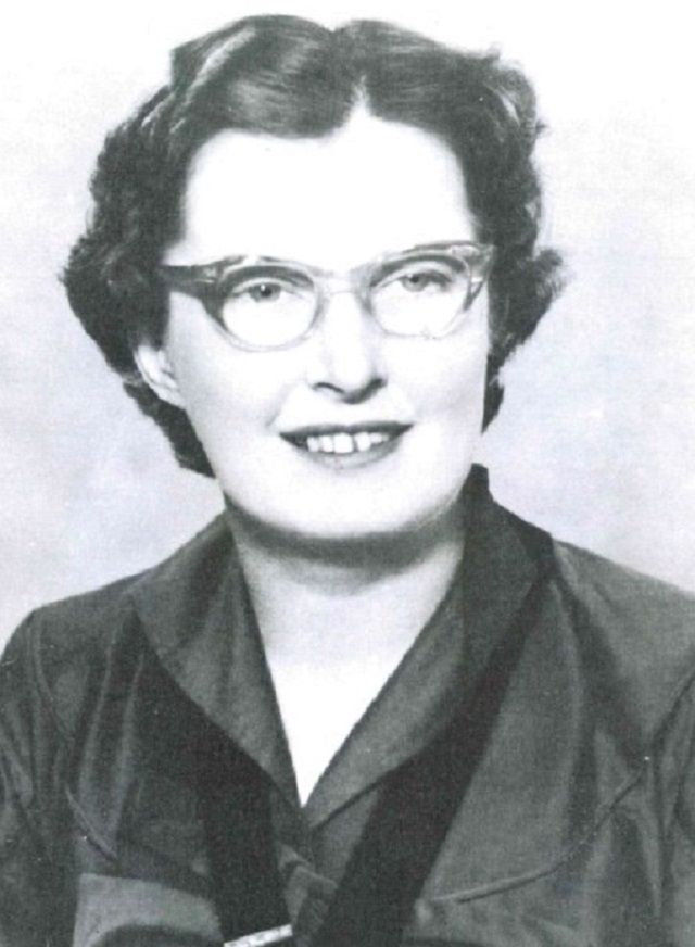 Rosslyn Blay wearing insignia Soroptimist International of Parramatta 1953. Source: Women of Parramatta