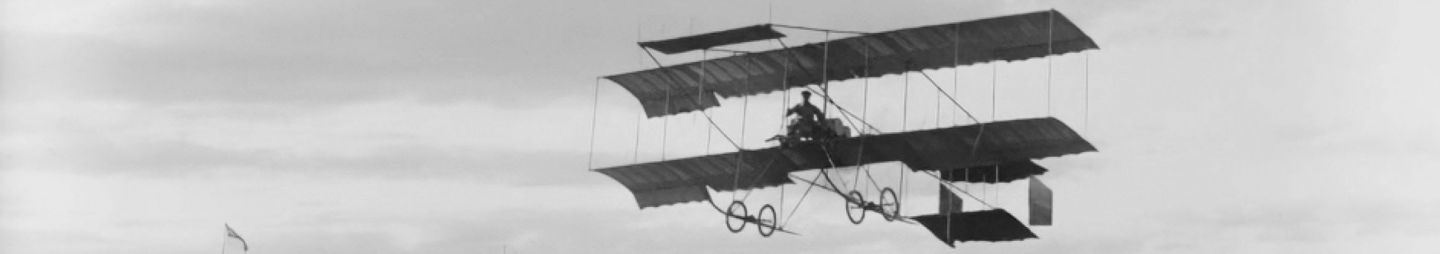 Billy Hart in his Bristol Boxkite plane