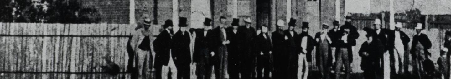 Aldermen of the Parramatta Borough Council outside James Elder's House, ca. 1870's” City of Parramatta Local Studies Library LSP01005