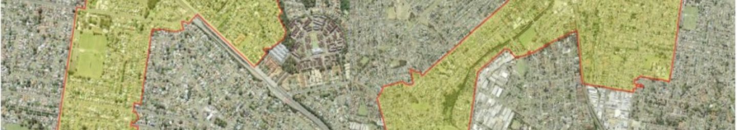 Aerial photograph of Old Toongabbie and Toongabbie (Source: Six Maps)