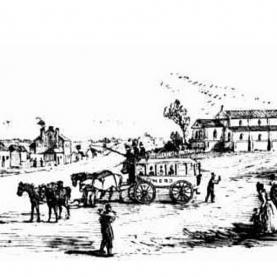 The famous stagecoach of John Hilt, Parramatta