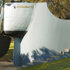 The HMAS Parramatta Memorials, One and Two.