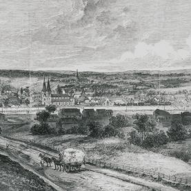 Illustration from The Illustrated Sydney News, April 17, 1871 p57, "Parramatta New South Wales", Contact print. City of Parramatta Archives: ACC002/034/025