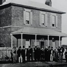 Aldermen of the Parramatta Borough Council outside James Elder's House, ca. 1870's” City of Parramatta Local Studies Library LSP01005