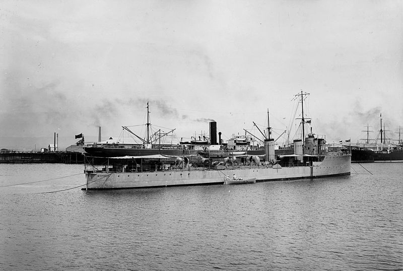 HMAS Parramatta I at Port Adelaide, South Australia in 1910. State Library of South Australia PRG280/1/44/62