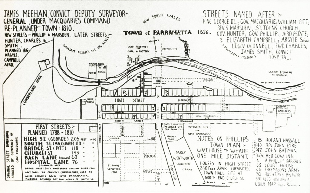 Parramatta Town Map, 1812, Meehan, Parramatta Heritage Centre LSP00431