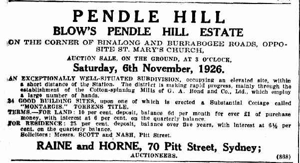 Pendle Hill - A Brief History  Parramatta History and Heritage